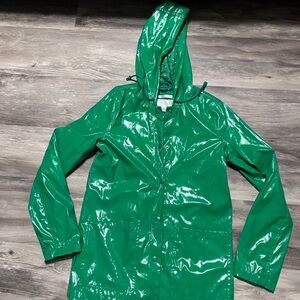 Xhilaration Green Hooded Raincoat
